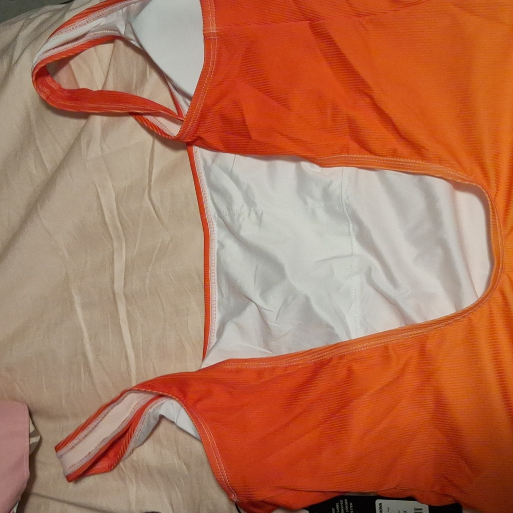 Lillian Ombre 1 Piece Swimsuit - Orange/combo - 1X - Picture 7 of 12